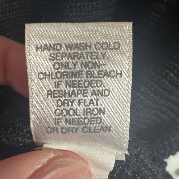 J Jill Womens Short Sleeve Knit Linen Tunic Top Black Size Small‎ Woven Academia - Picture 8 of 9